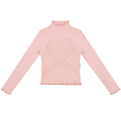 美式复古爱心针织打底衫