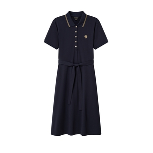 【冰氧酷】Scofield女莱赛尔凉感连衣裙Polo领学院风2026夏季新品