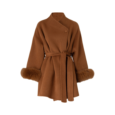 MD依诺【调色大师】2025冬季新款法式双面气质宽松式长袖羊毛外套