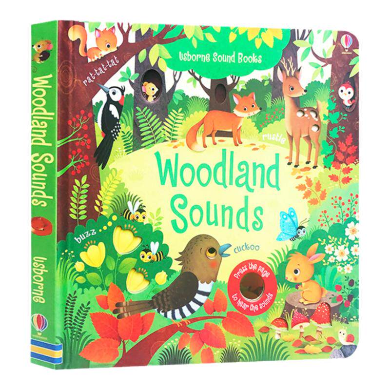 森林的声音 奇妙触摸发声洞洞书 英文原版绘本 Usborne Sound Books Woodland Sounds尤斯伯恩系列幼儿启蒙认知故事翻翻洞洞纸板书