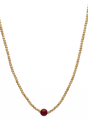 ZOXI鸿运当头碎碎金项链配饰女款