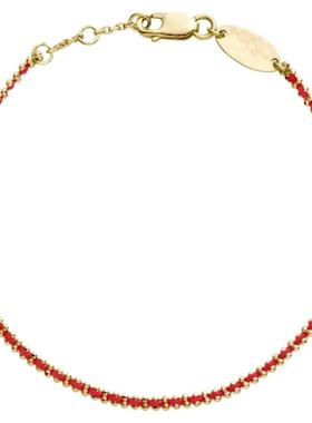 法国red幸运红绳纯银情侣手链