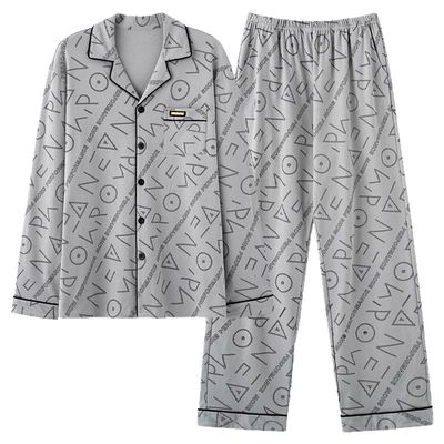 【浪莎】官方正品纯棉长袖睡衣男