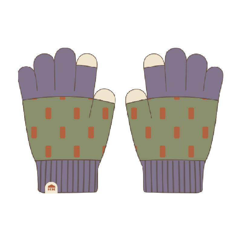 KK树宝宝手套儿童冬天五指保暖可触屏男童女孩小学生写字专用A类