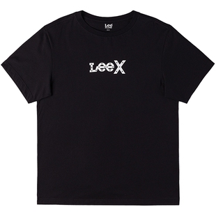Lee26春夏新品舒适版圆领Logo印花图案男短袖T恤休闲LMT0121804LE