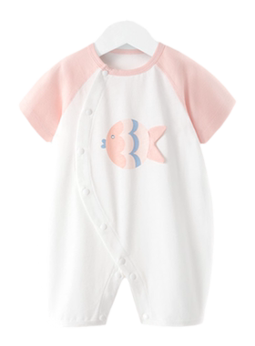 汤尼倍儿女宝宝纯棉连体衣服夏季