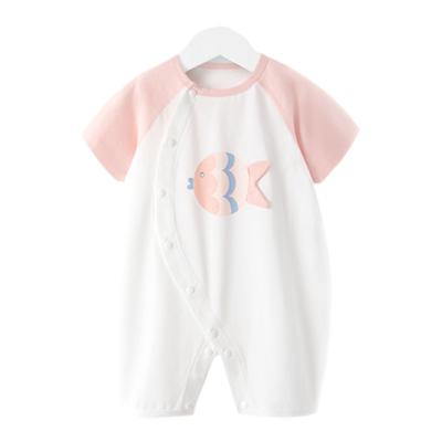 汤尼倍儿女宝宝纯棉连体衣服夏季