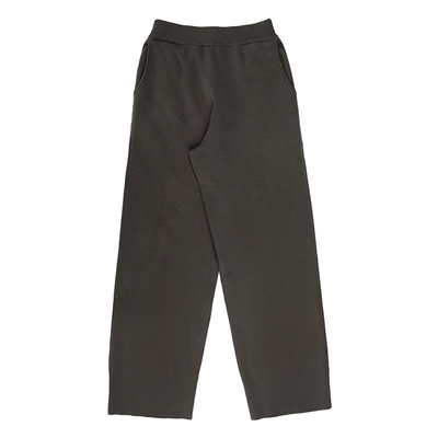 CryingCenter 深碳灰 坑条收脚口加厚型橡筋腰毛绒毛织裤哭喊中心