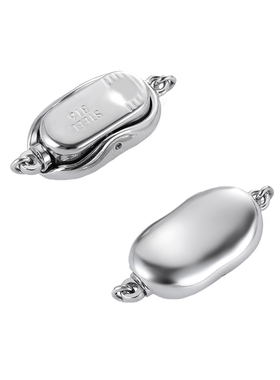 项链扣头穿珍珠配件元宝扣不锈钢