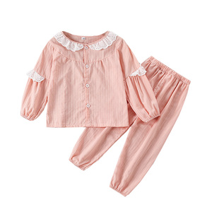 亲子棉纱韩版春夏季女童家居服