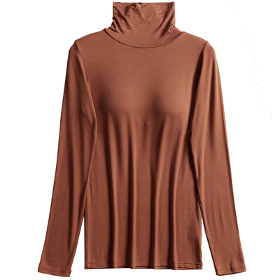 带胸垫长袖t恤女外穿睡衣打底衫