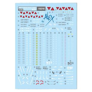 中环MG NT-1高达模型水贴 1/100RX-78 VER2.0 Alex水贴纸 19216