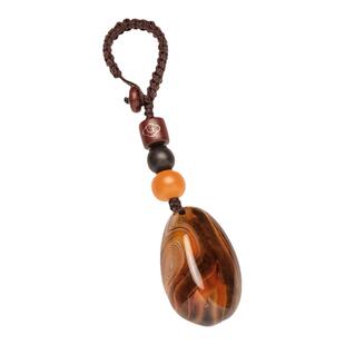 原创缠丝玛瑙钥匙扣原石菩提钥匙挂件情侣款挂饰包包创意个性礼品