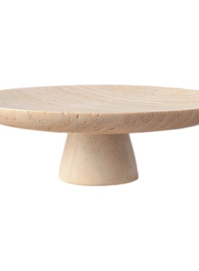 北欧风洞石果盘玄关搭配置物架