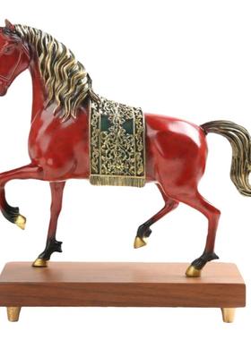 铜一家铜摆件安达卢西亚马客厅玄关桌开业礼品新中式新品摆件