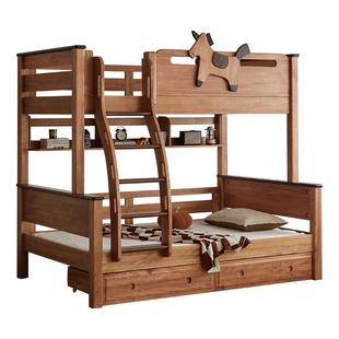 金多喜中式上下床双层床实木红檀木复古高低床中古风上下铺成人床