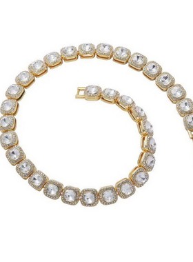 欧美冰糖项链古巴链情侣街头