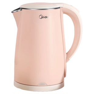 美的电热水壶家用304不锈钢烧水壶新款大容量双层防烫开水壶