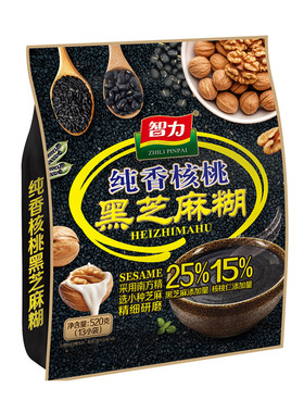 智力核桃手磨浓香黑芝麻糊520g
