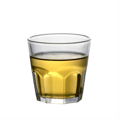 钢化玻璃杯子威士忌杯八角杯加厚耐热防摔茶杯啤杯酒吧KTV小酒杯