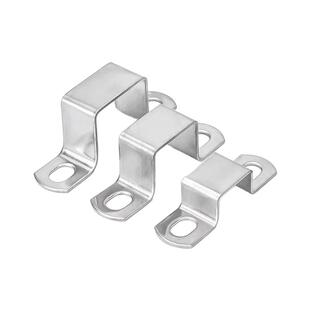 304不锈钢方卡方形管卡方型卡扣骑马卡抱箍卡箍直角U型管夹支架