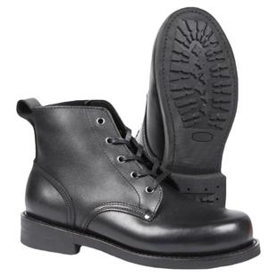 黑色真皮舰艇靴高帮陆空战士靴3516厂上线轮胎底马丁靴户外休闲男