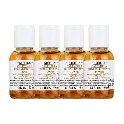 【可用消费券】Kiehl's/科颜氏金盏花爽肤水补水保湿40ml*4