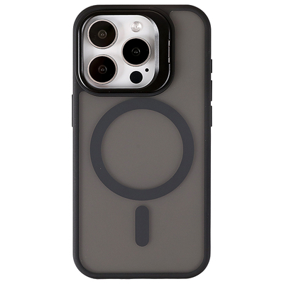 创意肤感镜头支架壳适用苹果15磨砂17magsafe磁吸iPhone14Promax手机壳16新款13防尘12防摔11高级5plus防指纹