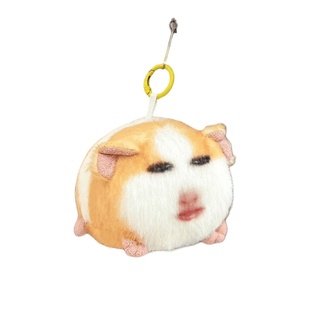 猪妞发声挂件搞怪荷兰猪毛绒公仔可录音说话的月半胖猫表情包玩偶