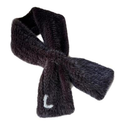 薇儿卡冬季水貂毛双面围巾