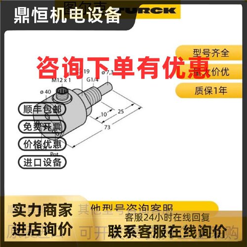 议价【现货] 图尔克现货FCS-G1/2A4P-AP8X-H1141 流量计全新原装