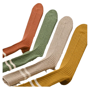 二三横杠袜子女100%纯全棉中筒不起球新疆精梳长绒秋新秋款2022年