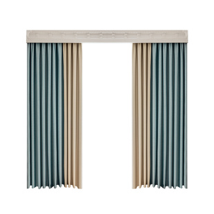 飘窗免打孔安装窗帘全遮光2024新款罗马杆整套卧室阳台客厅遮阳布