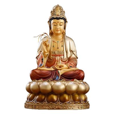 纯铜彩绘大慈大悲观世音菩萨佛像