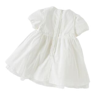 戴维贝拉女童连衣裙夏季公主裙儿童生日礼服裙女宝重工提白色裙子