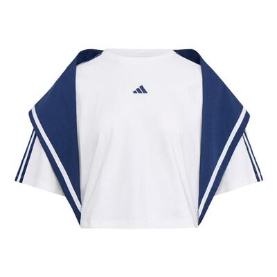 滔搏adidas阿迪达斯女子运动休闲短袖T恤KZ4182