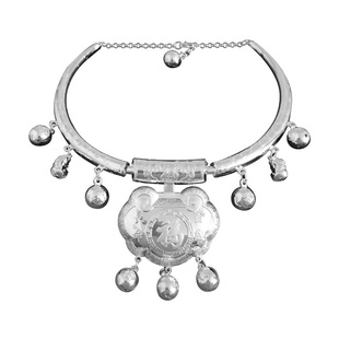 银锁足银小孩长命锁纯银999宝宝银项圈男女婴儿百岁满月周岁礼物