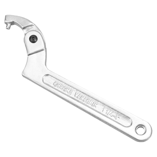 活动头月牙扳手拆水表盖圆螺母勾头扳手摩托车避震减震调节工具