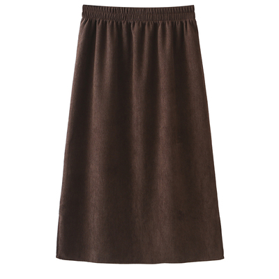 大码中长款a字开叉半身裙