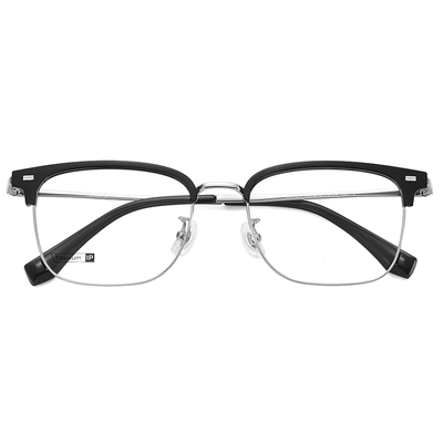 超轻眉线半框钛架眼镜架镜框男士