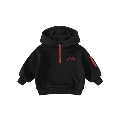 INSbobo儿童半拉链大口袋卫衣