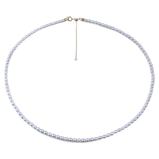 极光冷调欧若拉珍珠项链女款3mm小米珠项链诸暨淡水珍珠颈链