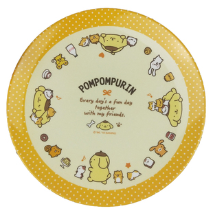 日本新款密胺美耐皿三丽鸥sanrio卡通布丁狗头圆盘碗异形奶茶杯勺