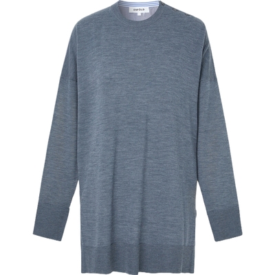 【折扣】Enfold 秋冬女经典永恒羊毛拼接棉质府绸上衣