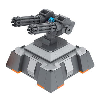 日骎拼装颗粒积木 科幻基地军事炮台模组机器人机甲 节日礼物玩具