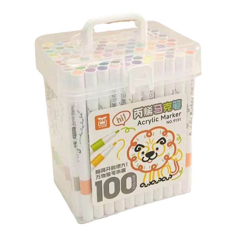 大可品创丙烯马克笔高颜值便宜不透纸可叠色美术绘画标记36色彩笔