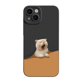 哈欠喵iphone17手机壳11保护套12苹果14pro max硅胶13防摔16液态se3全包15软壳mini可爱7/8plus个性创意Ultra