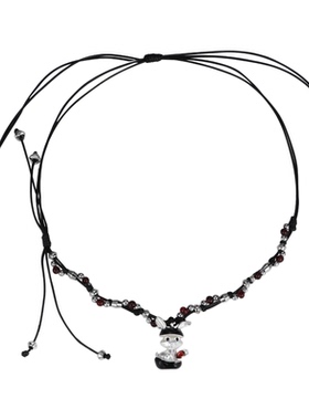 鱼头星星锁骨链轻奢兔子项链设计独特女生小众感甜酷风苹果正品潮