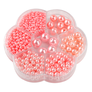 圆形有孔仿珍珠 diy手工制作饰品耳环材料 发饰配件串珠子3-12mm