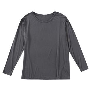 加肥加大码男士内衣上衣单件莫代尔保暖春秋中老年秋衣薄款打底衫